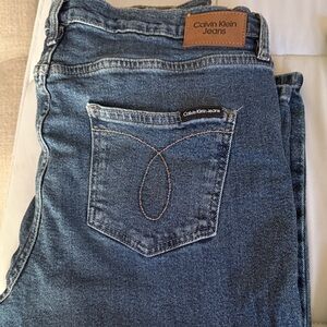 Calvin Klein Denim Jeans with Brown Label